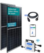 Balkonkraftwerk 850Wp JA Solar Bifazial N-Type JAM54D40-425/GB mit Hoymiles HMS-800-2T