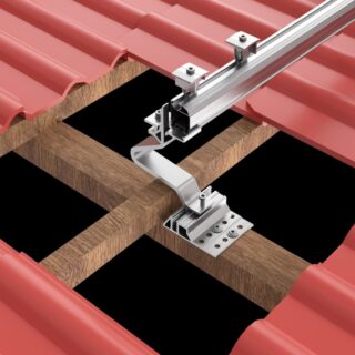 balkonkraftwerk halterung ziegeldach 4 module aluminium (hochkant)